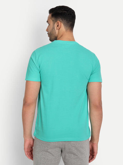 Men's Crew Neck AIRTEX Tee Turquoise